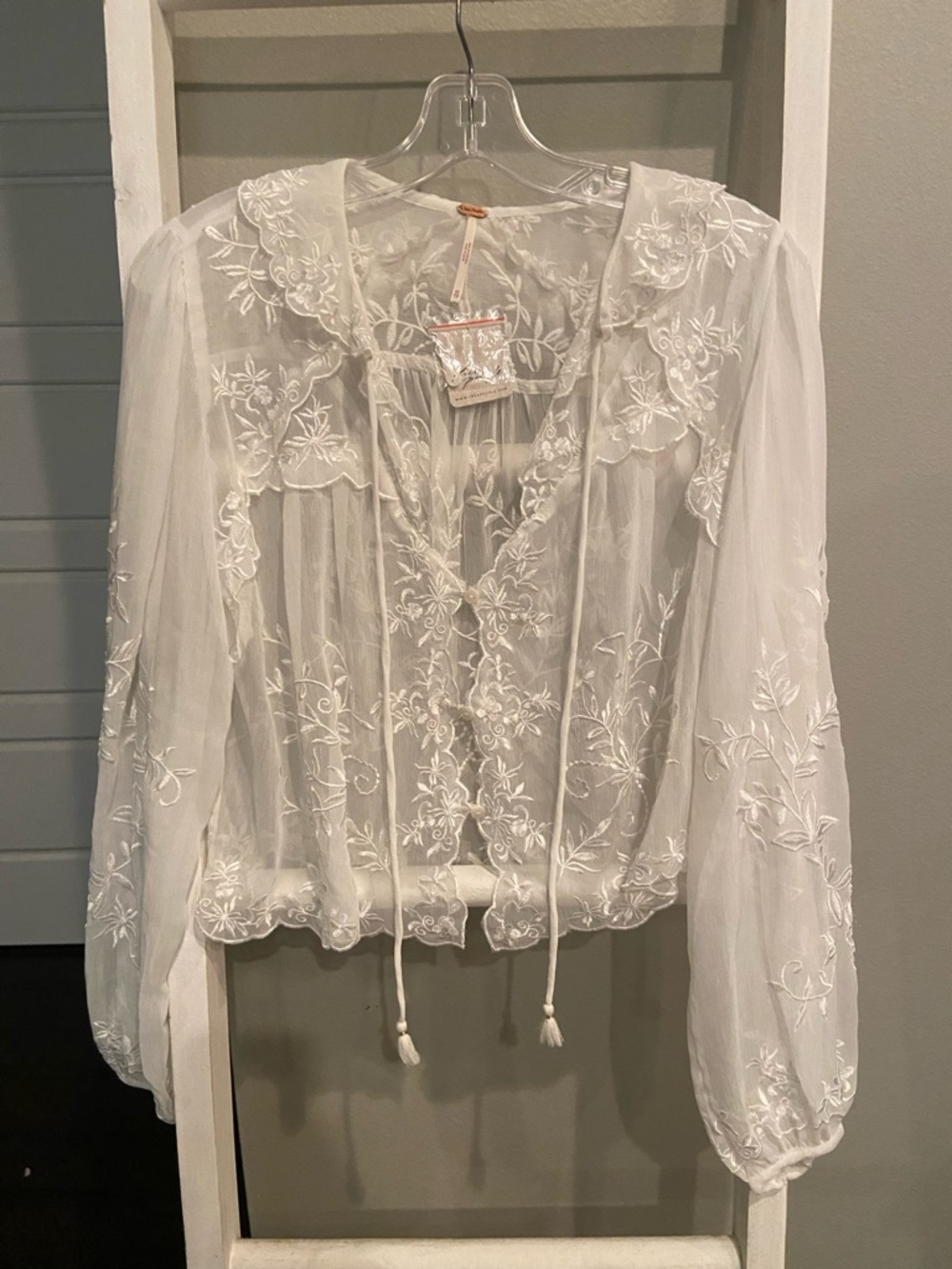 Free People Dreamer Girl Embroidered Blouse - Picture 12 of 12